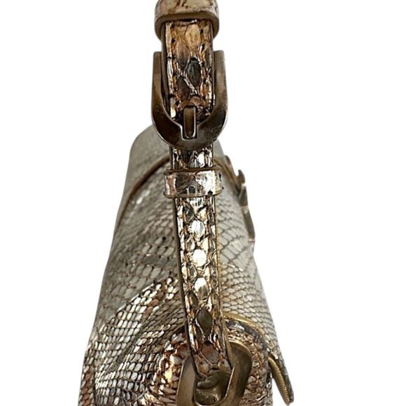 Jimmy Choo Metallic Gold
Snakeskin Leather Tulita Pochette
Bag - Picture 9 of 15